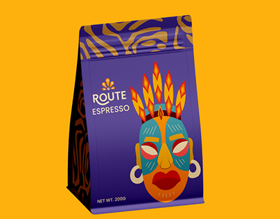 Route Affrican Style Coffee Packaging Design
