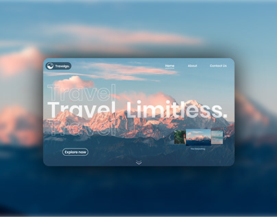 Landing page design for travel website