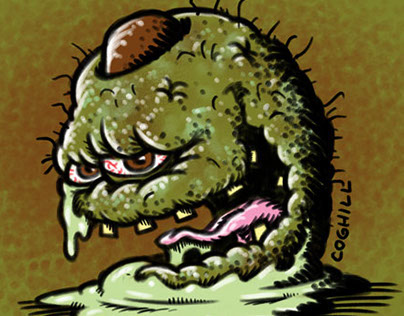 "Oozing Olive" Cartoon Character Sketch