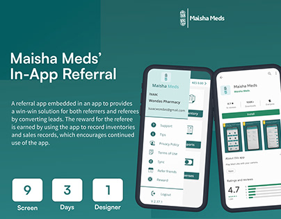 Refer and reward POS App for med
