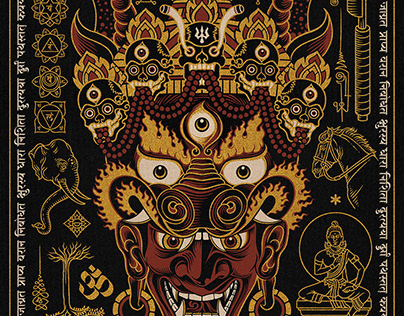 'Yama - King of Death' Screen Print