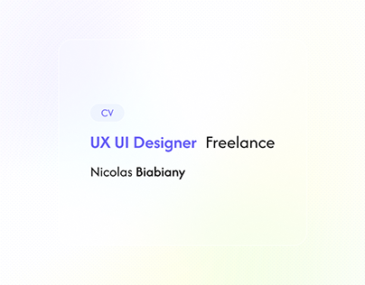 CV - UX UI Designer