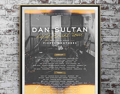 Dan Sultan - 'Dirty Ground' CD and Tour Artwork [2015]