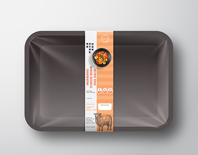 Chicken meak Packaging | Meat box packaging mockup