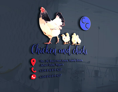 Fictitious Chicken and Chicks Logo