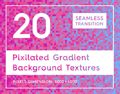 20 Pixilated Gradient Background Textures ~ DOWNLOAD