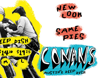 Conans Pizza Rebrand & Ad Campaign