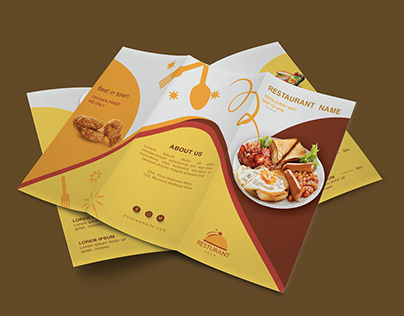Tri-Fold Brochure Design, Restaurant Brochure