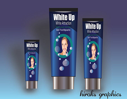 white up tooth paste packaging
