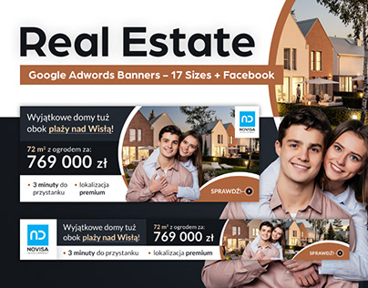 Real Estate - Google Adwords Banners - 17 Sizes + FB
