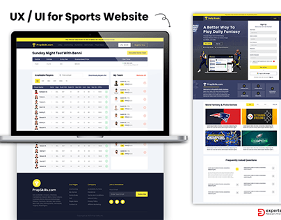 Website UI Design for Sports Website