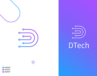 DTech logo , D Letter Logo, Modern D Letter Logo