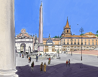Rome Travel Guide illustrations and maps