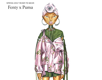 Free-Hand Illustration of Fenty x Puma SS17