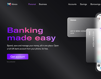 Redesign of the Monzo Bank main screen