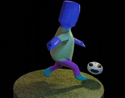 Boneco 3D feito no Senai,Curso Multimídia