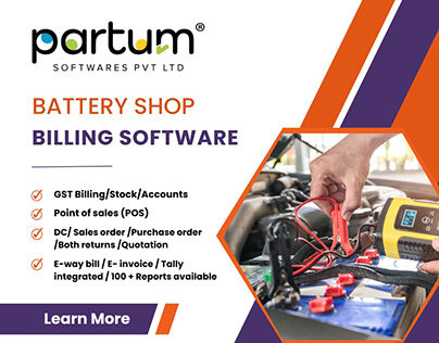 Battery Shop Billing Software - Partum Software's