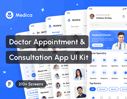 Medica - Doctor Appointment & Consultation App UI Kit