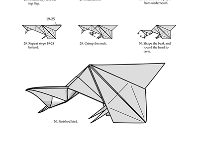 Origami Crow Diagrams
