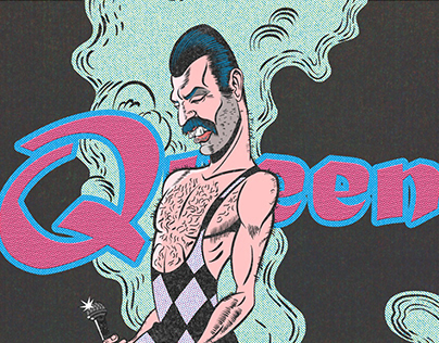 Poster with Freddie Mercury