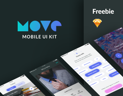 Move | Mobile UI Kit. Free iOS screens for Sketch.