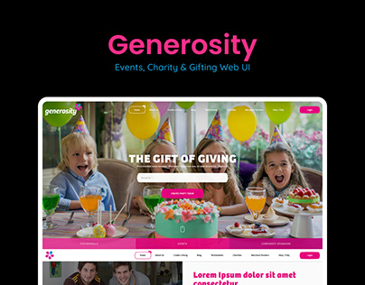 Generosity Events, Charity & Gifting Web UI