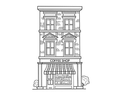 Line Drawing Locations. Architectural illustrations