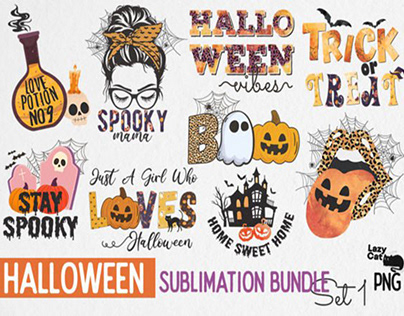Halloween Clipart Sublimation Bundle