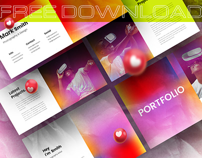 Free Download | Modern Gradient Portfolio Template