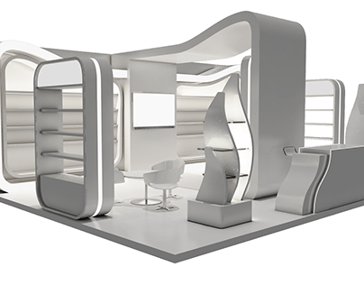 free download exhibition stand 3d model