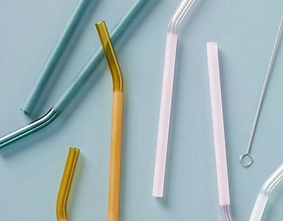Anthropologie Glass Straw Packaging