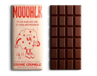 Chocolate bar packaging and social media design