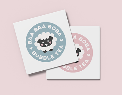 "Baa Baa Boba" Bubble Tea Branding | Merchandise Design