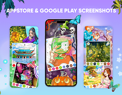Appstore and Google Play screenshots