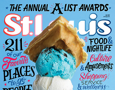 Hand Lettered Cover : St. Louis Magazine