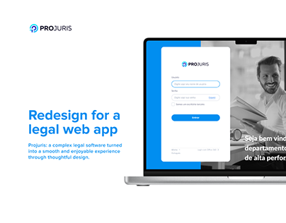 Redesign for a legal web app