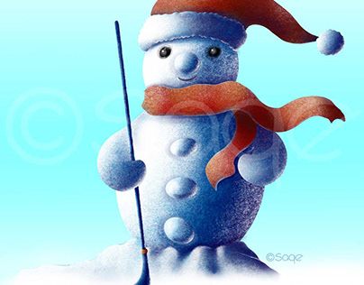 Dancing Snowmen Digital Illustration Animation