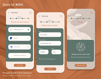 Daily UI #002 credit card checkout