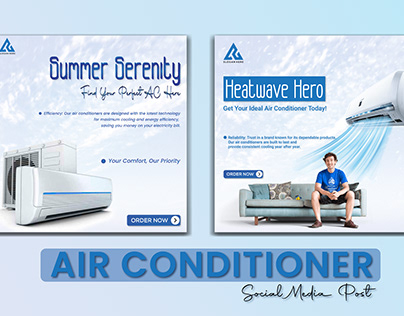 Air Conditioner Social Media Post Design