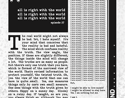 Evangelion Monologue Typography Poster Set
