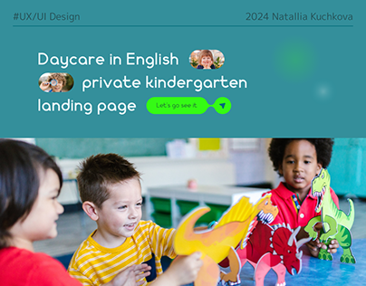 Landing page for private daycare