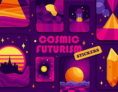Stickers & pins "Cosmic futurism"