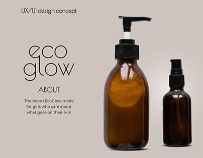 Ecoglow (Skin care) - UX/UI design of website