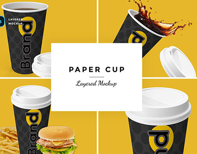 Premium Paper Cup Mockup