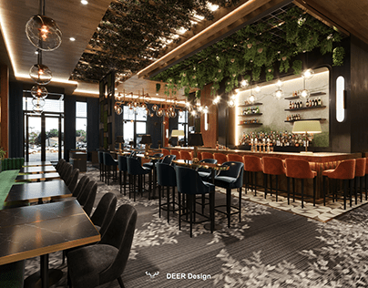 Elegant and Luxury Restaurant 3D Interior Design CGI