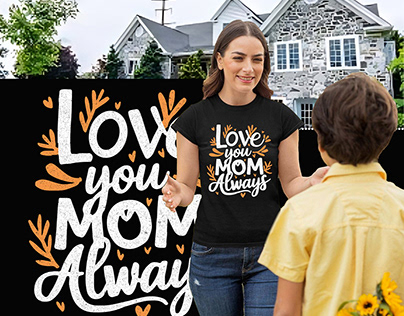 Mother's Typography T-shirt design