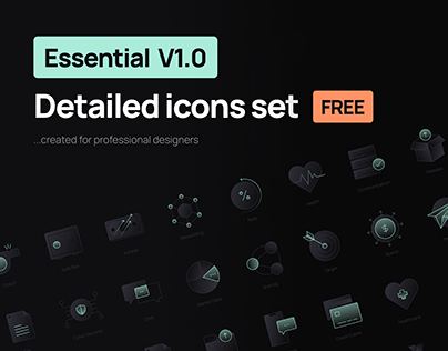 Free Essential V1.0 / Detailed Icons Set