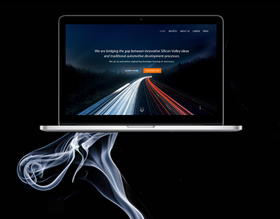 Landing page for automotive engineering company