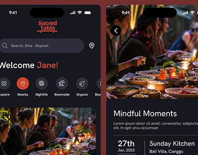 Concept - Sacred Table App