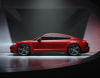 Porsche Taycan concept studio - Full CGI